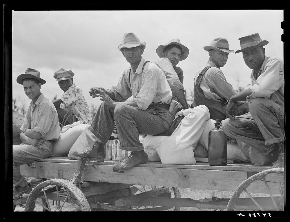 Mulattoes returning from town with groceries and supplies near Melrose. Natchitoches Parish, Louisiana. Sourced from the…