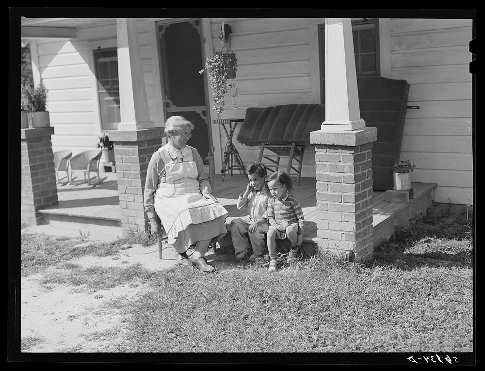 Colored home owner's family in Caswell County, North Carolina. Sourced from the Library of Congress.