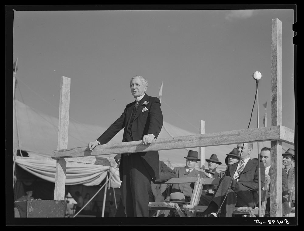 [Untitled photo, possibly related to: Listening to the county school superintendent and Governor Hoey speak at the Caswell…