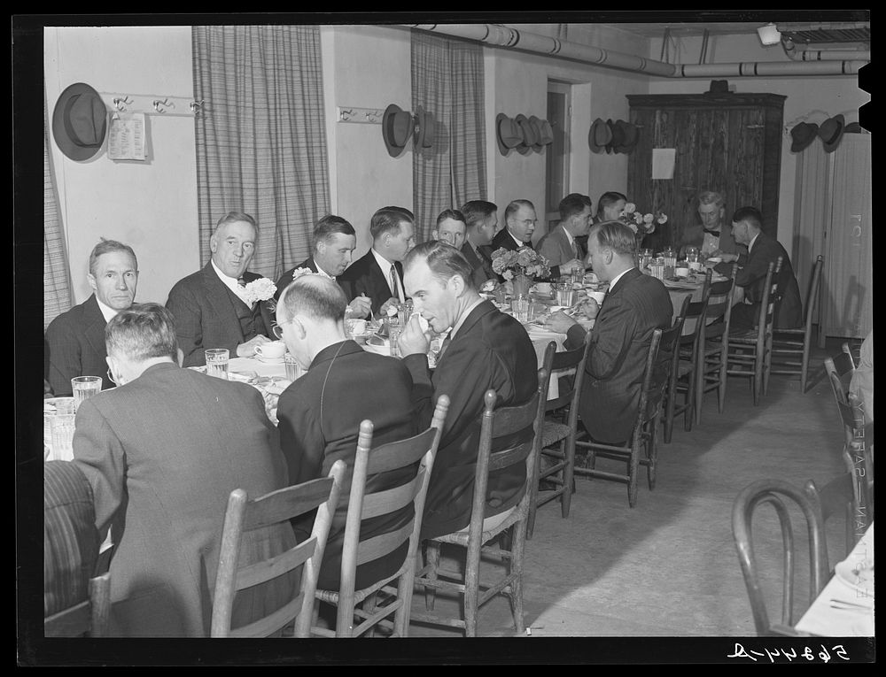 Rotary Club dinner and meeting. Yanceyville, North Carolina. Sourced from the Library of Congress.