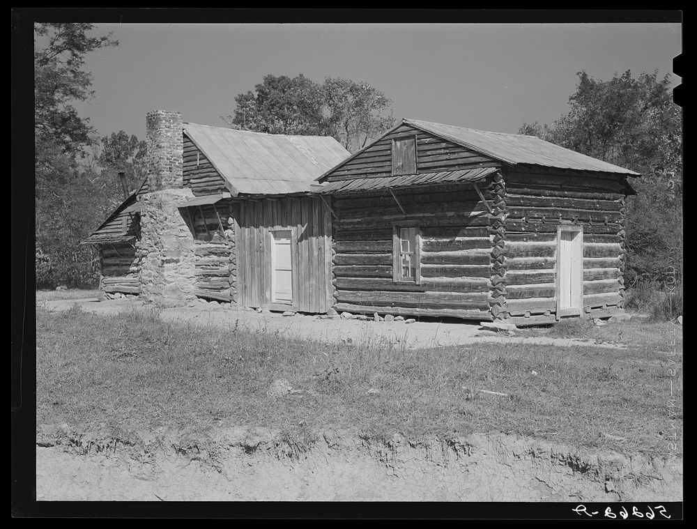 [Untitled photo, possibly related to: Tenant's home and lean-to kitchen. Caswell County, North Carolina]. Sourced from the…