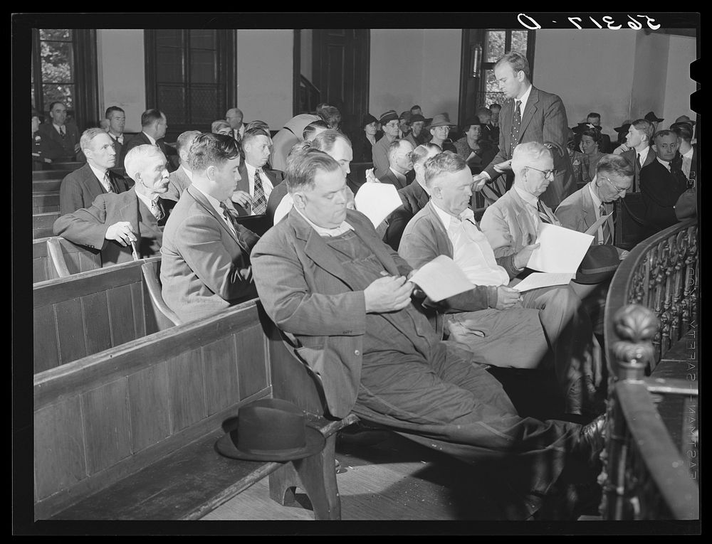 County land use planning committee meeting in courthouse. Yanceyville, Caswell County, North Carolina. Sourced from the…