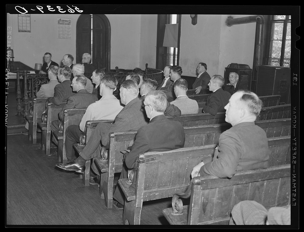 [Untitled photo, possibly related to: County land use planning committee meeting in courthouse. Yanceyville, Caswell County…