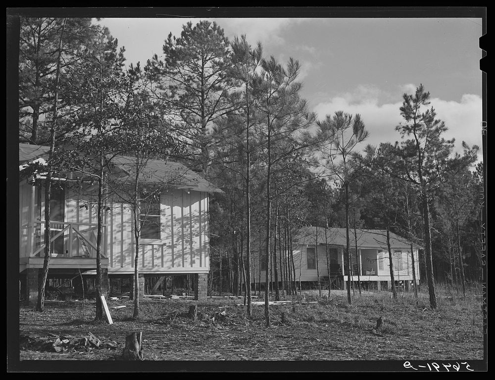 Army men's new homes in Pine Woods on outskirts of Columbus, Georgia, near Fort Benning. Sourced from the Library of…