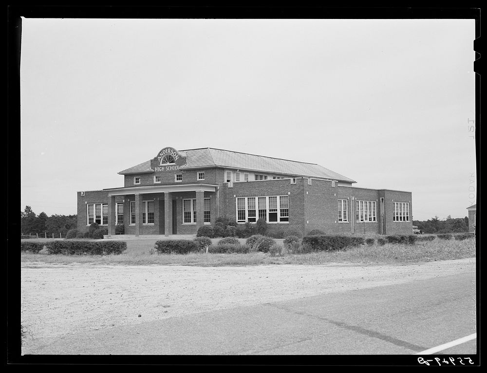 [Untitled photo, possibly related to: Anderson High School and physical education and vocational building. Caswell County…