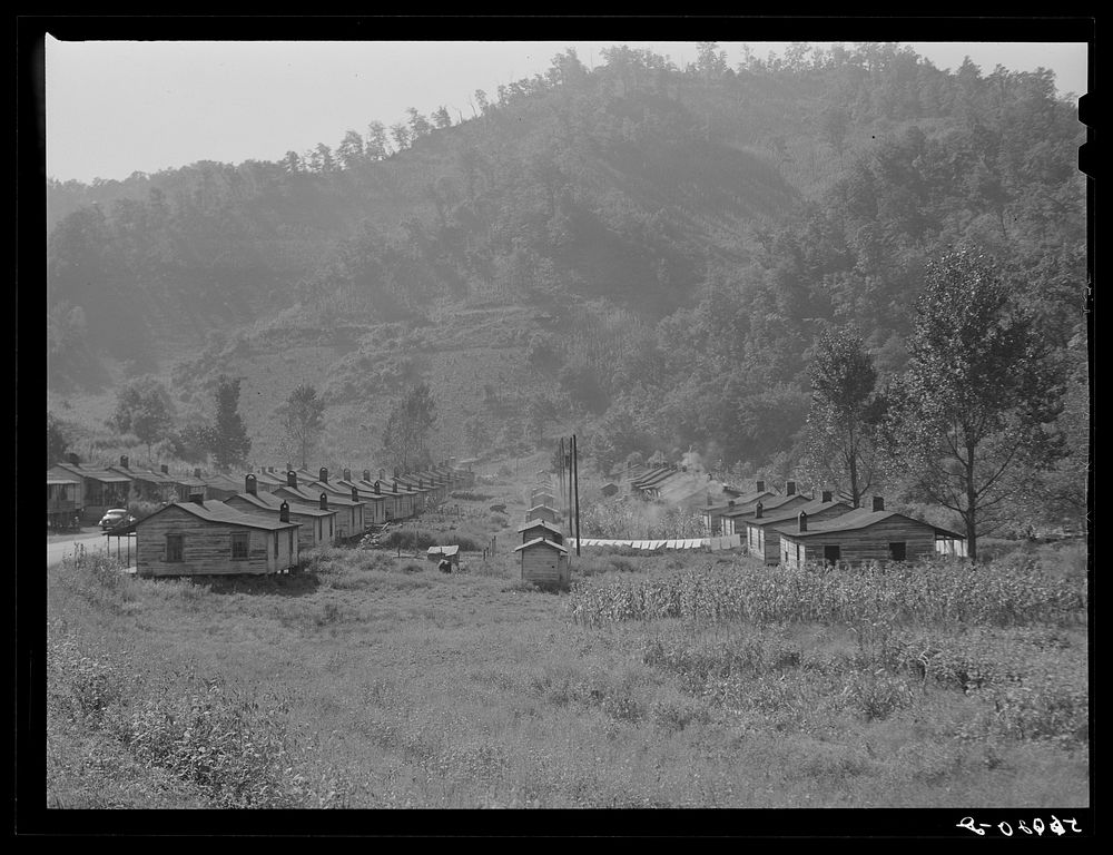 [Untitled photo, possibly related to: Mining town in Virgie in eastern Kentucky mountains]. Sourced from the Library of…