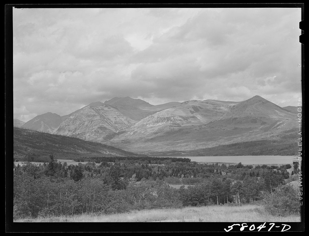 Lake in Glacier National Park, Montana. Sourced from the Library of Congress.