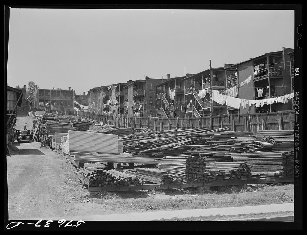 Congested slum area. Hartford, Connecticut. Sourced from the Library of Congress.