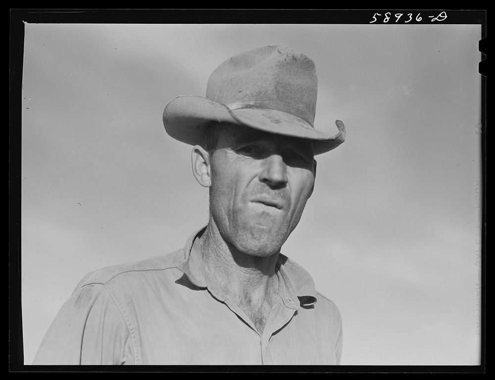 [Untitled photo, possibly related to: Man who farms for Mr. Beerman. Emblem, Wyoming]. Sourced from the Library of Congress.