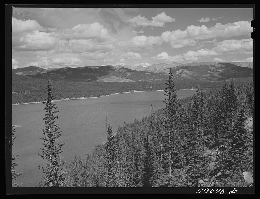Rainbow Lake seen from road to Carlton Tunnel near Leadville, Colorado. Sourced from the Library of Congress.