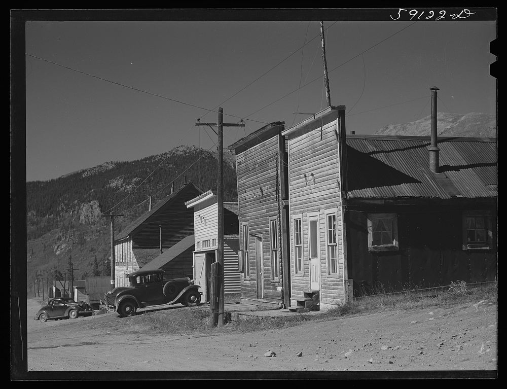 Ghost mining town coming to life because of defense mining boom. Montezuma, Colorado. Sourced from the Library of Congress.