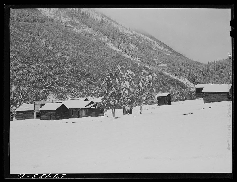 [Untitled photo, possibly related to: Ashcroft, Colorado. Ghost mining town after early blizzard]. Sourced from the Library…