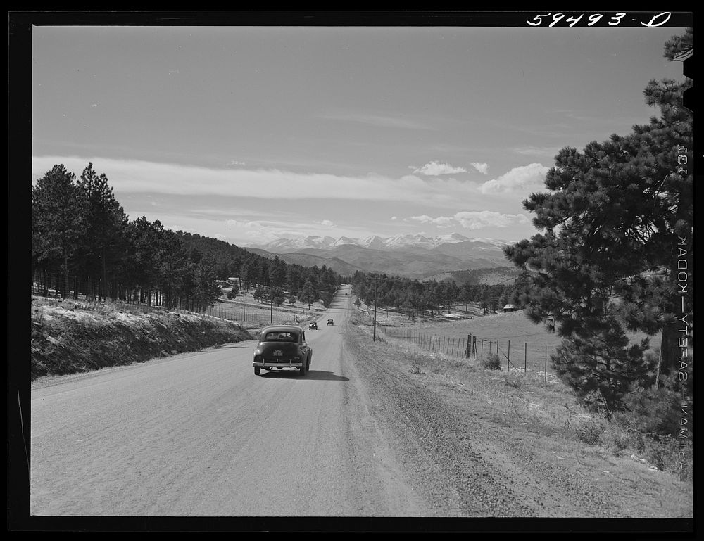 Highway from Denver to Idaho Springs, Colorado. Sourced from the Library of Congress.