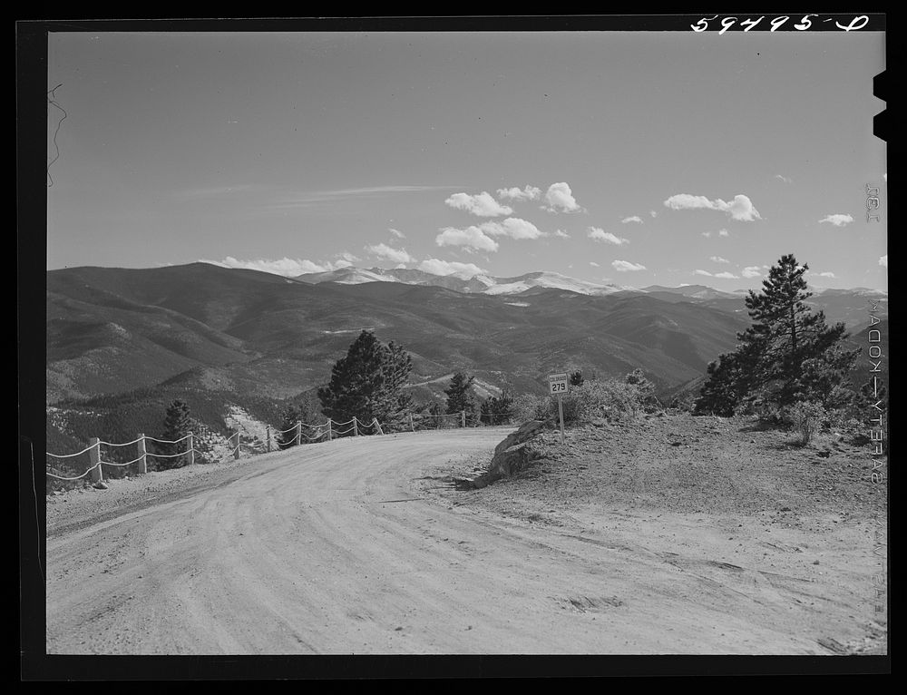 Road through the mountains from Idaho Springs to Central City, Colorado. Sourced from the Library of Congress.