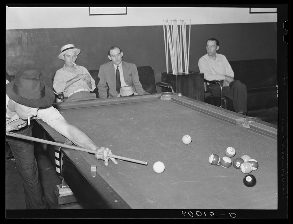 Pool hall. Elkins, West Virginia. Sourced from the Library of Congress.