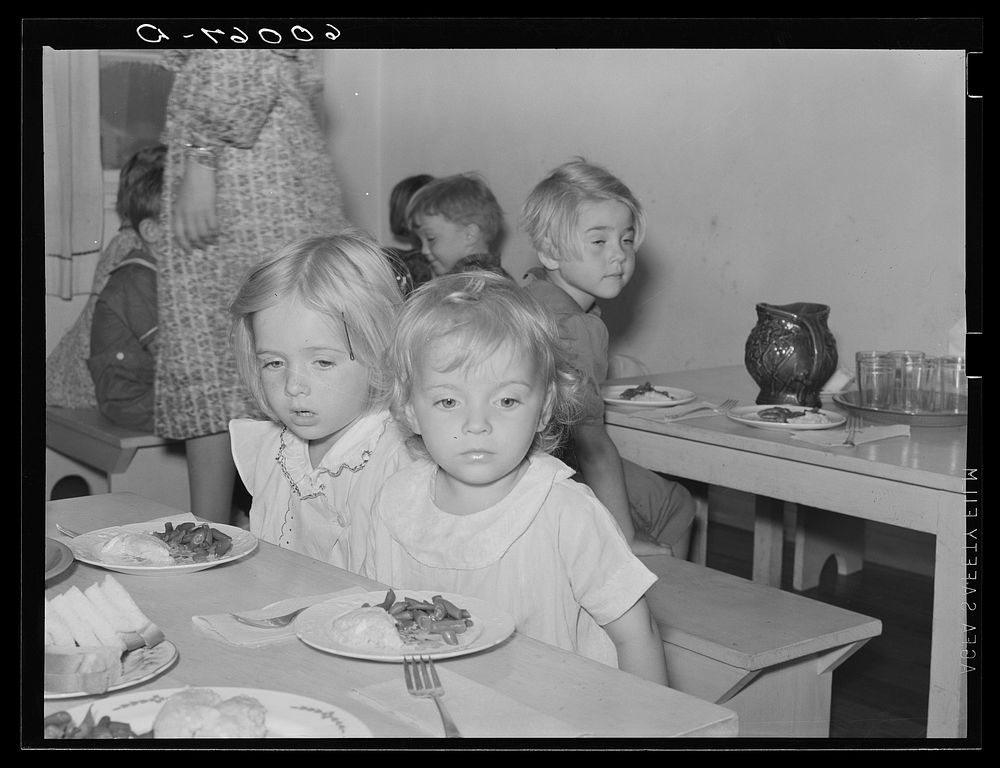Nursery schoolchildren. Tygart Valley Homesteads, West Virginia. Sourced from the Library of Congress.