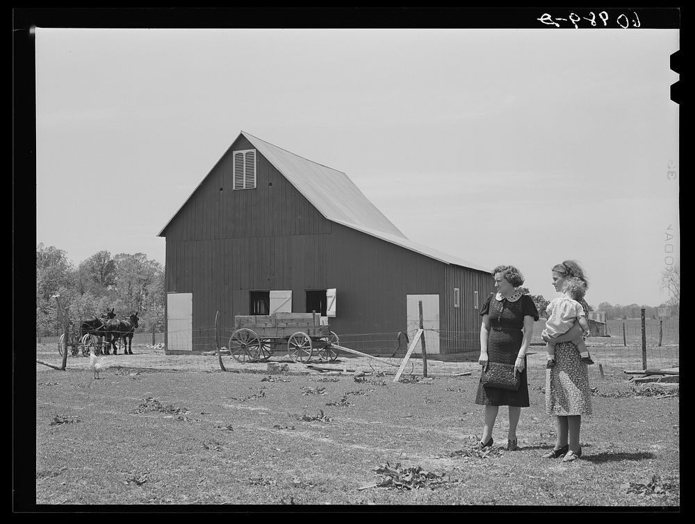 Wife of FSA (Farm Security Administration) tenant purchase borrower talking with home supervisor. Crawford County, Illinois.…