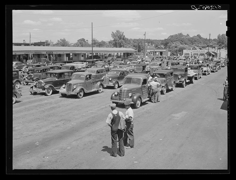 Open fruit market. Benton Harbor, Michigan. Sourced from the Library of Congress.
