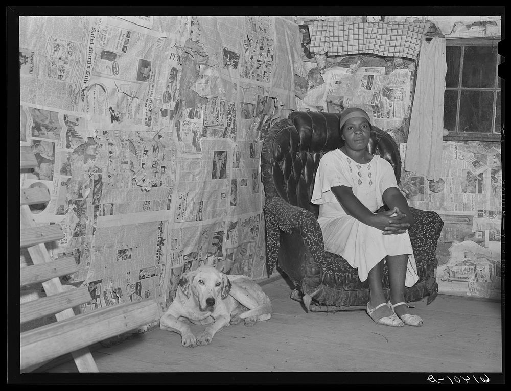Mrs. Sam Shonebrooks in her home. Saint Mary's County, Maryland. Sourced from the Library of Congress.