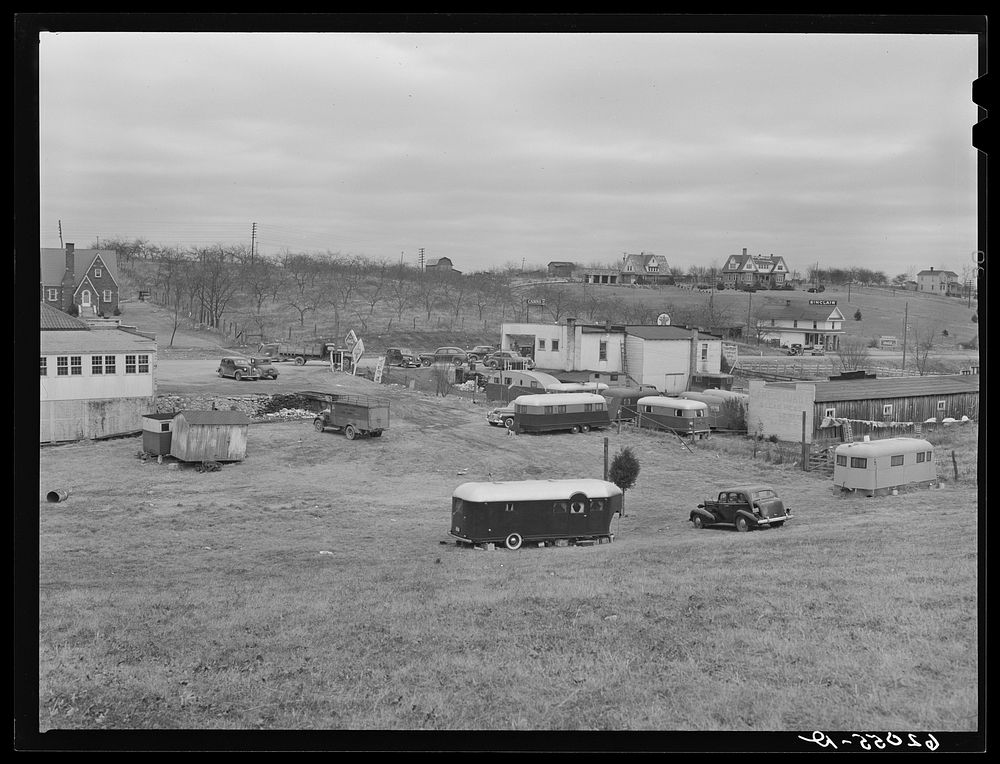 Trailer camp. Radford, Virginia. Sourced from the Library of Congress.