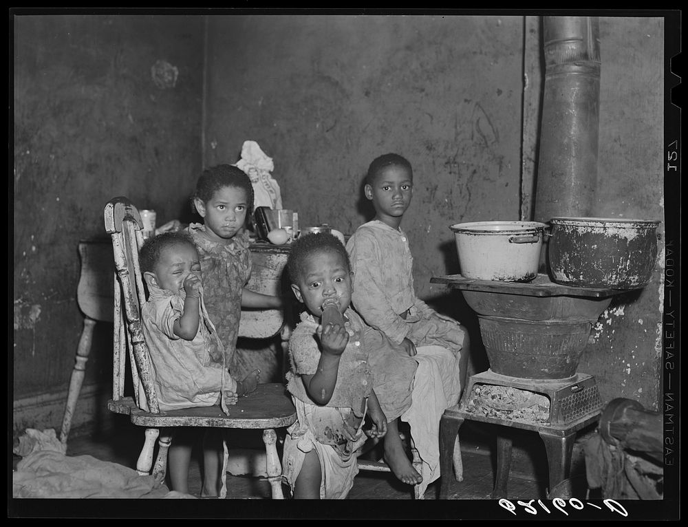 Children living in two-room  apartment. Aliquippa, Pennsylvania. Sourced from the Library of Congress.