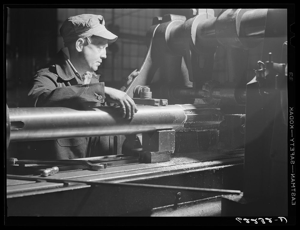 Machine shop. Keystone Drilling Company. Beaver Falls, Pennsylvania. Sourced from the Library of Congress.