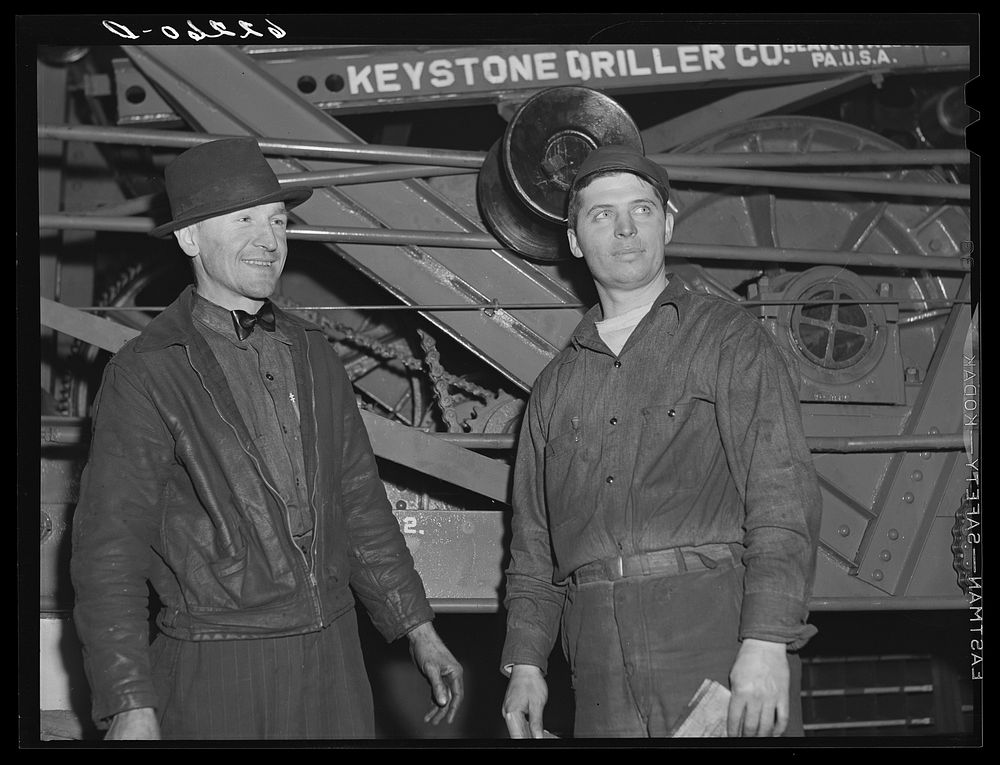 [Untitled photo, possibly related to: Completed drilling machine. Keystone drilling machine. Keystone Drilling Company…