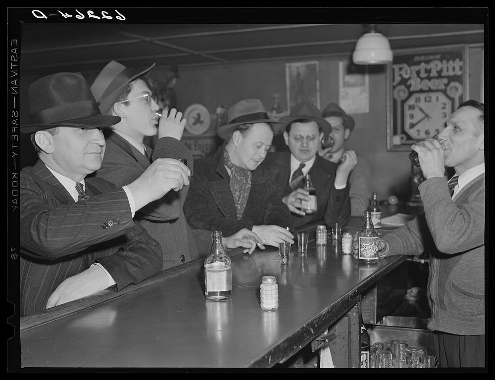 Bar at Catholic Sokol Club. Ambridge, Pennsylvania. Sourced from the Library of Congress.
