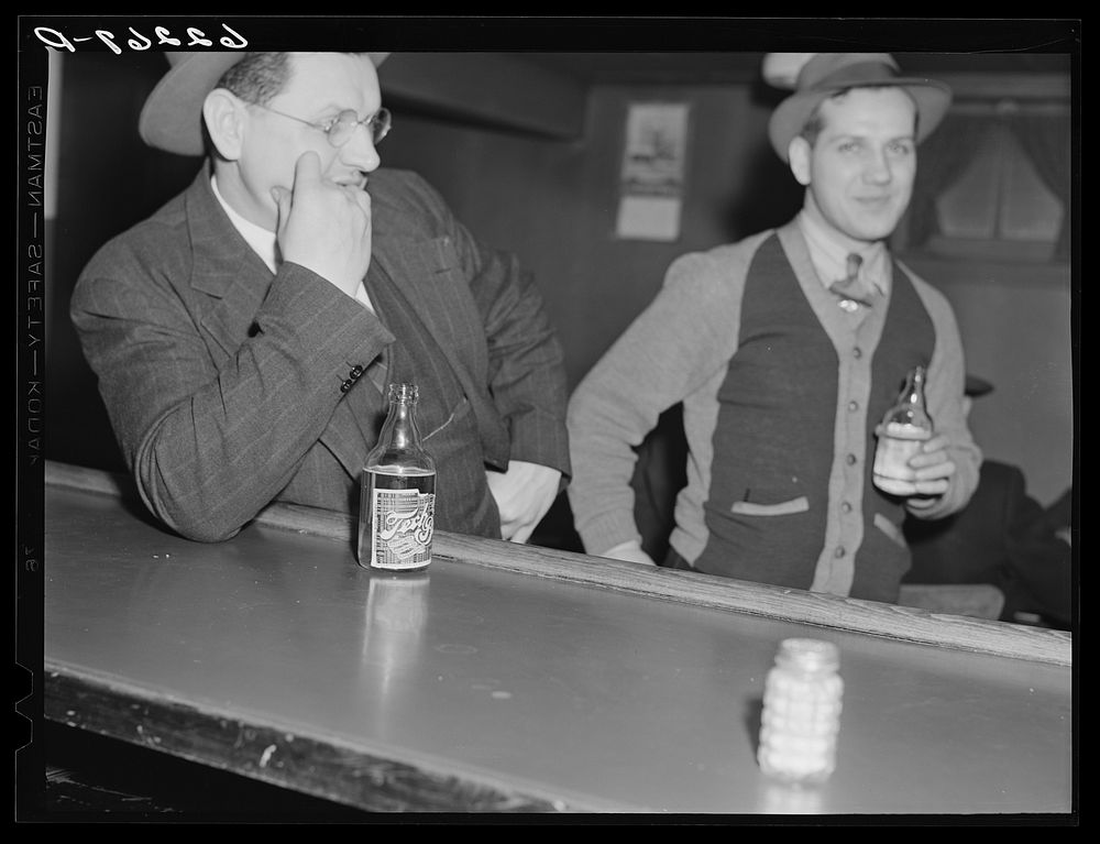 [Untitled photo, possibly related to: Pinball machine in Catholic Sokol Club. Ambridge, Pennsylvania]. Sourced from the…
