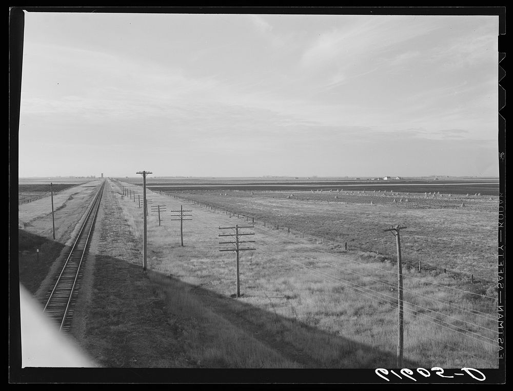 Railroad into Groton, South Dakota. Sourced from the Library of Congress.