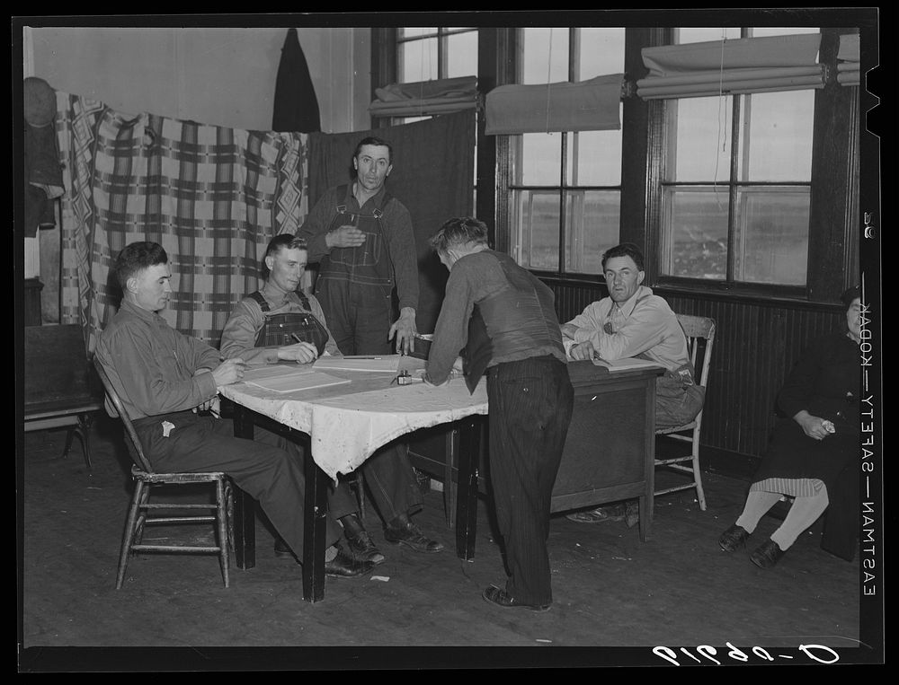 Election committee, Beaver Creek precinct. McIntosh County, North Dakota. Sourced from the Library of Congress.