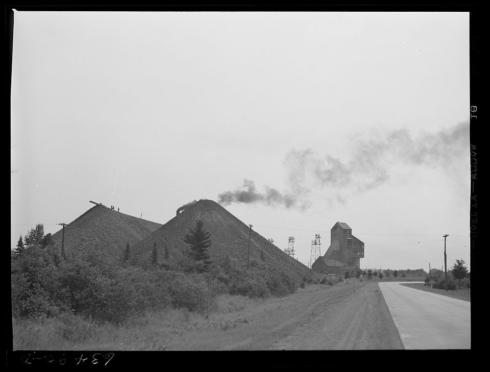 Stock piles at copper mine. Ahmeek, Michigan. Sourced from the Library of Congress.