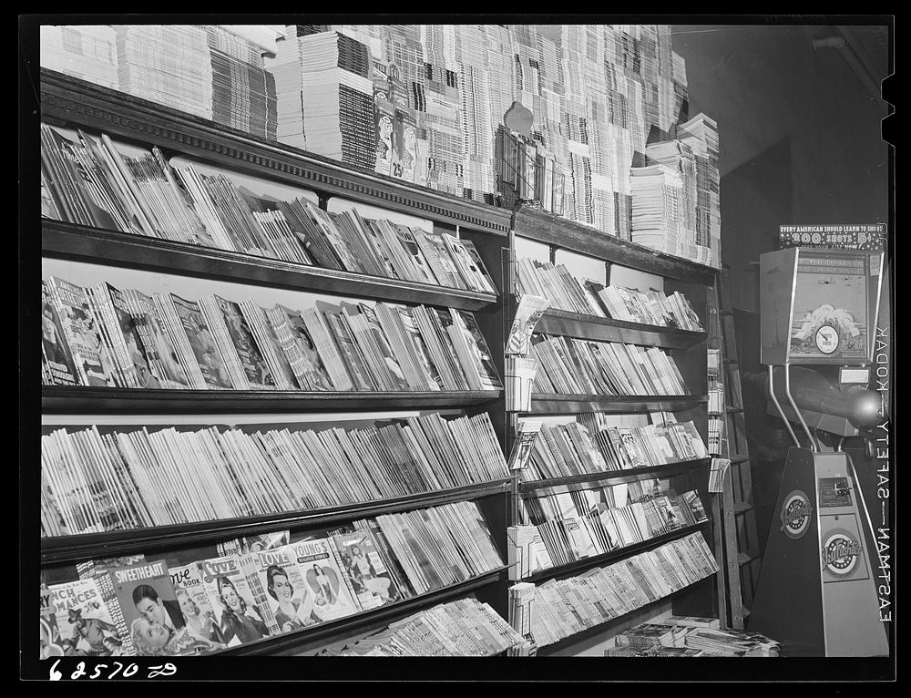 Newsstand. Norfolk, Virginia. Sourced from the Library of Congress.