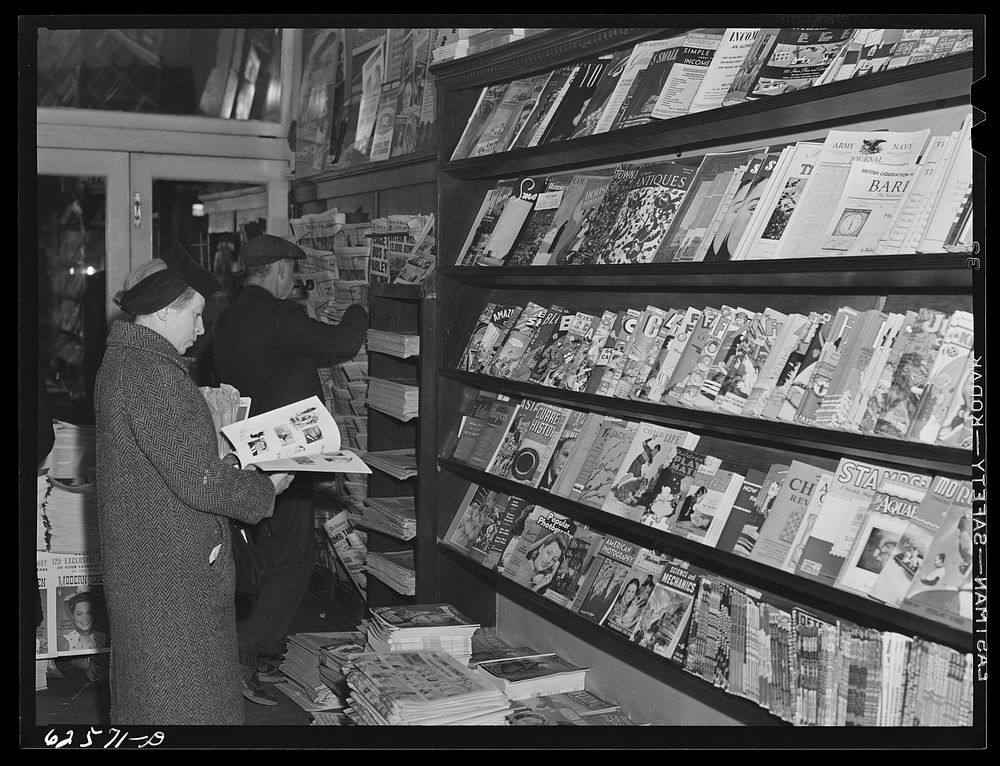 Newsstand. Norfolk, Virginia. Sourced from the Library of Congress.