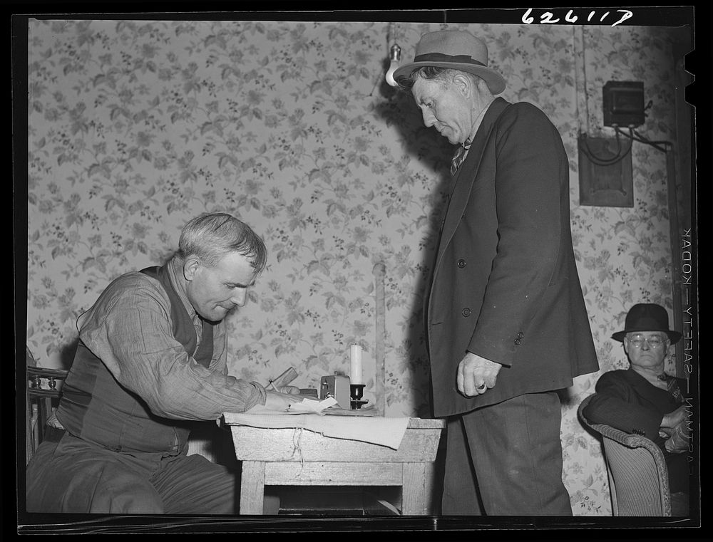 Registering at Salvation Army. Newport News, Virginia. Sourced from the Library of Congress.
