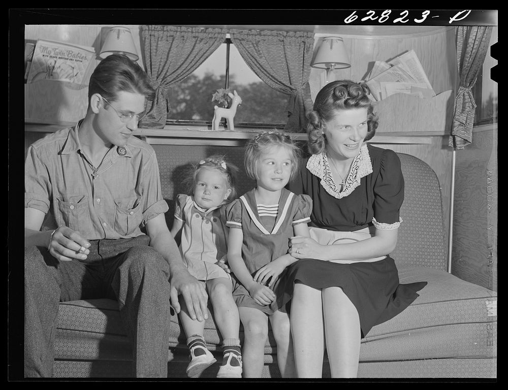 [Untitled photo, possibly related to: Jack Cutter and family. Have lived in the FSA (Farm Security Administration) trailer…