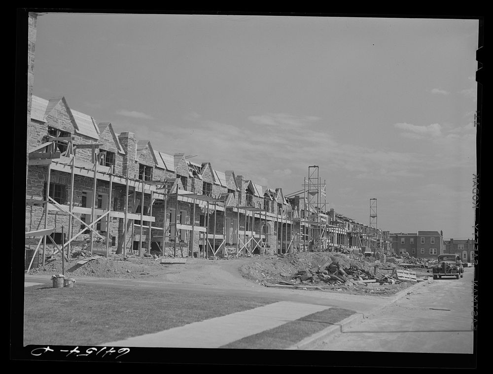 Row houses. Philadelphia, Pennsylvania. Sourced from the Library of Congress.