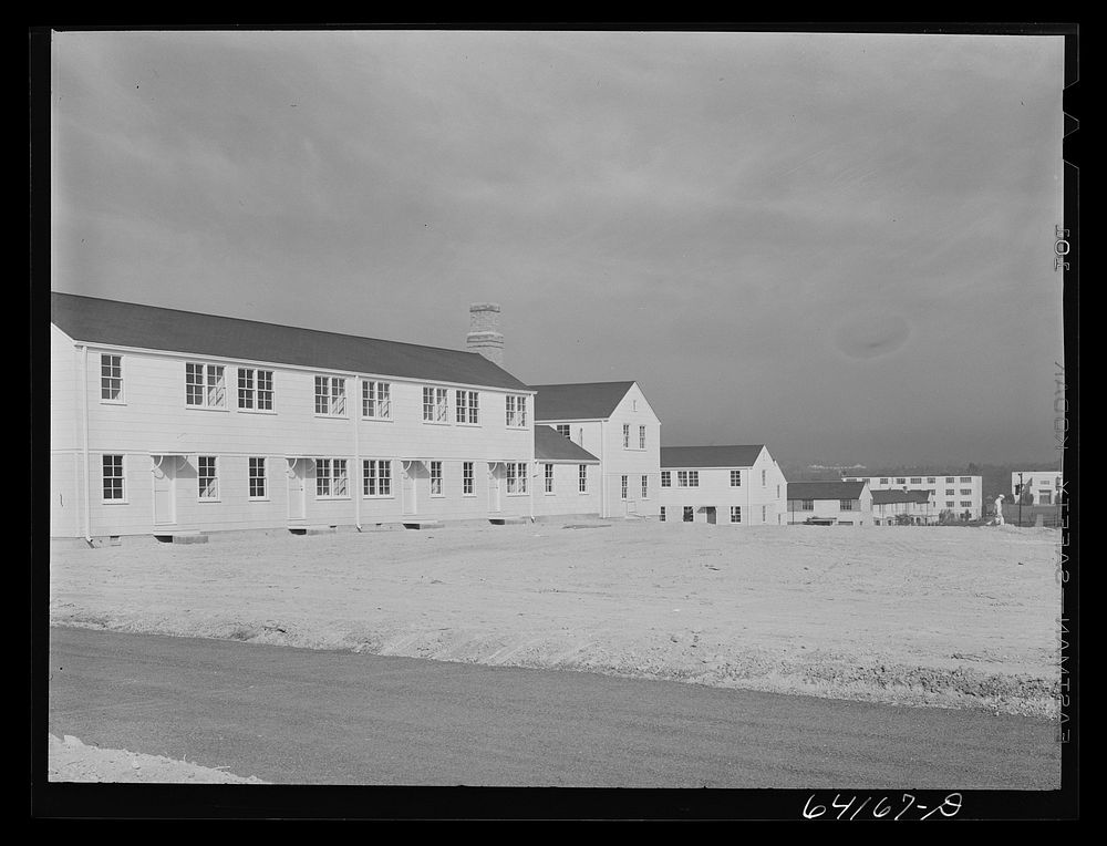 Housing for defense workers. Greenbelt, Maryland. Sourced from the Library of Congress.