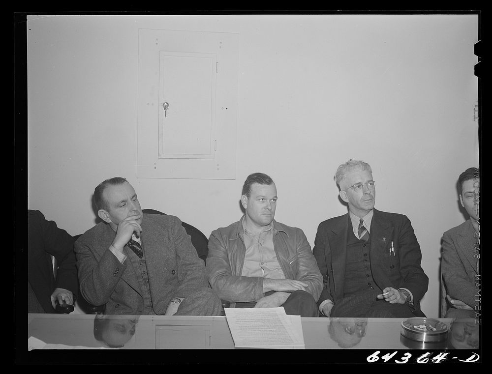 [Untitled photo, possibly related to: Athens, Ohio. Meeting of the utilities division of the civilian defense council].…