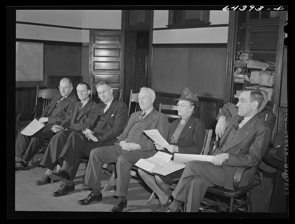 Portsmouth, Ohio. Doctors of the medical service committee under civilian defense program meeting to discuss organization.…