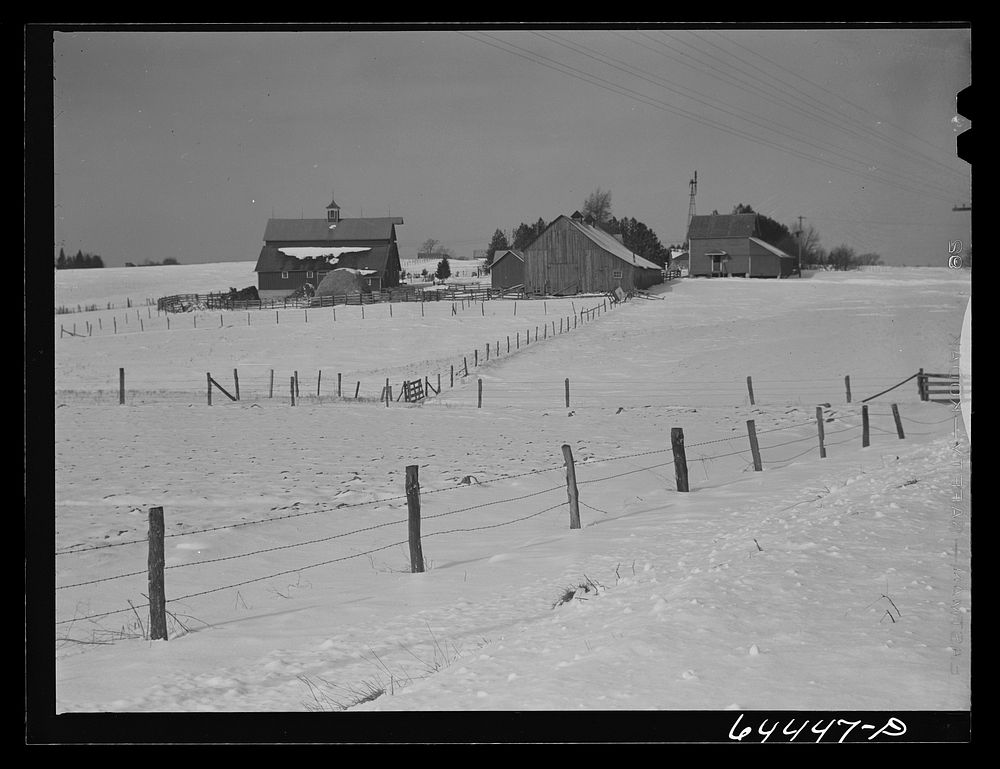 Viroqua, Wisconsin (vicinity). Dairy farm.. Free Photo rawpixel