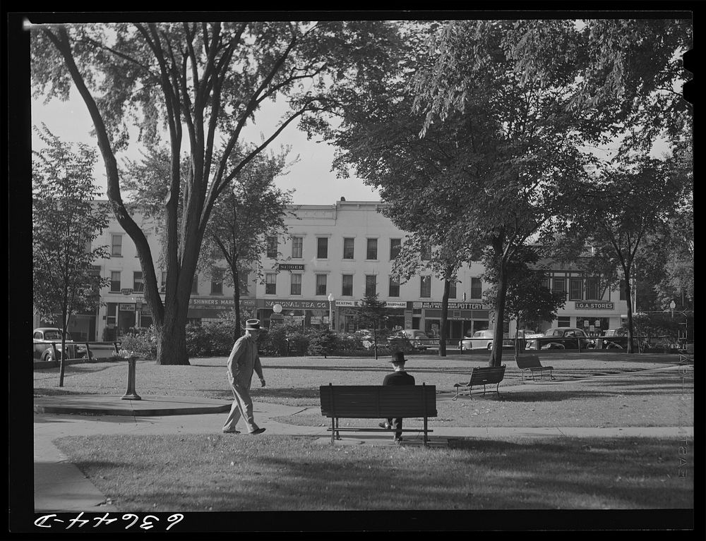 Town square. Woodstock, Illinois. Sourced from the Library of Congress.