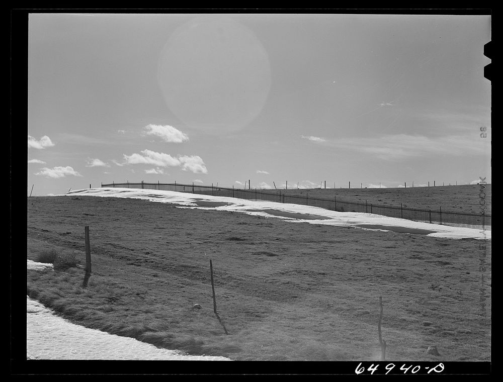 McCone County, Montana. Snow banks on eastern Montana plains. Sourced from the Library of Congress.