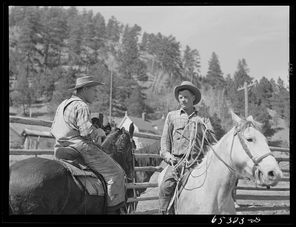 Bitterroot Valley, Montana. Cowboys. Sourced from the Library of Congress.