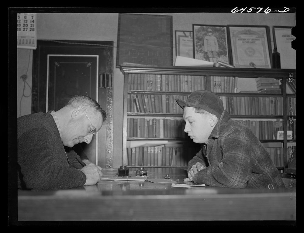 Brownton, Minnesota. Twenty-year-old farm boy registering for Selective Service. Sourced from the Library of Congress.