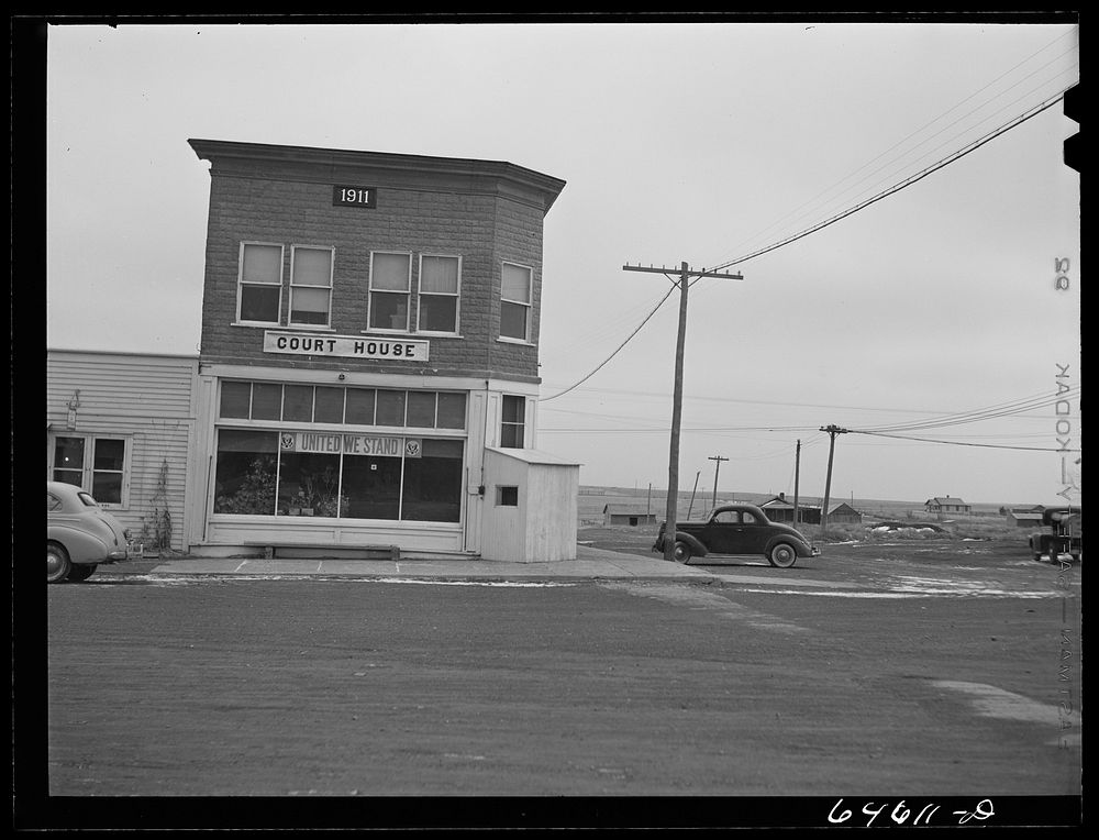 Dewey County, South Dakota. Courthouse, Timber Lake. Sourced from the Library of Congress.