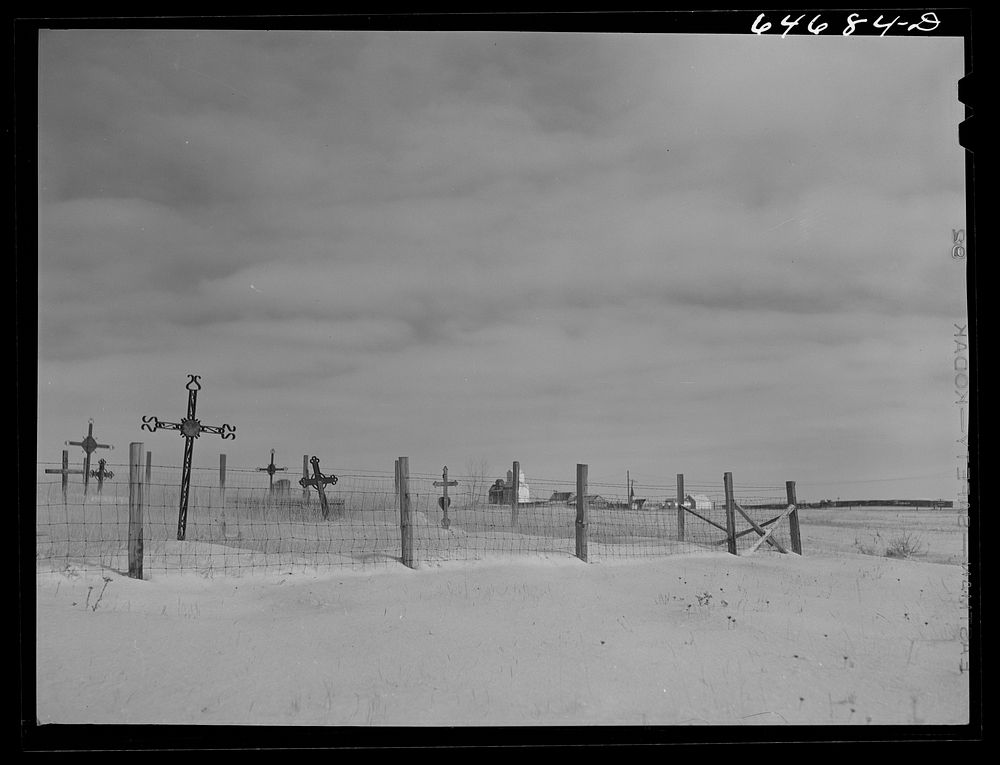 Richardton, North Dakota. Graveyard. Sourced from the Library of Congress.