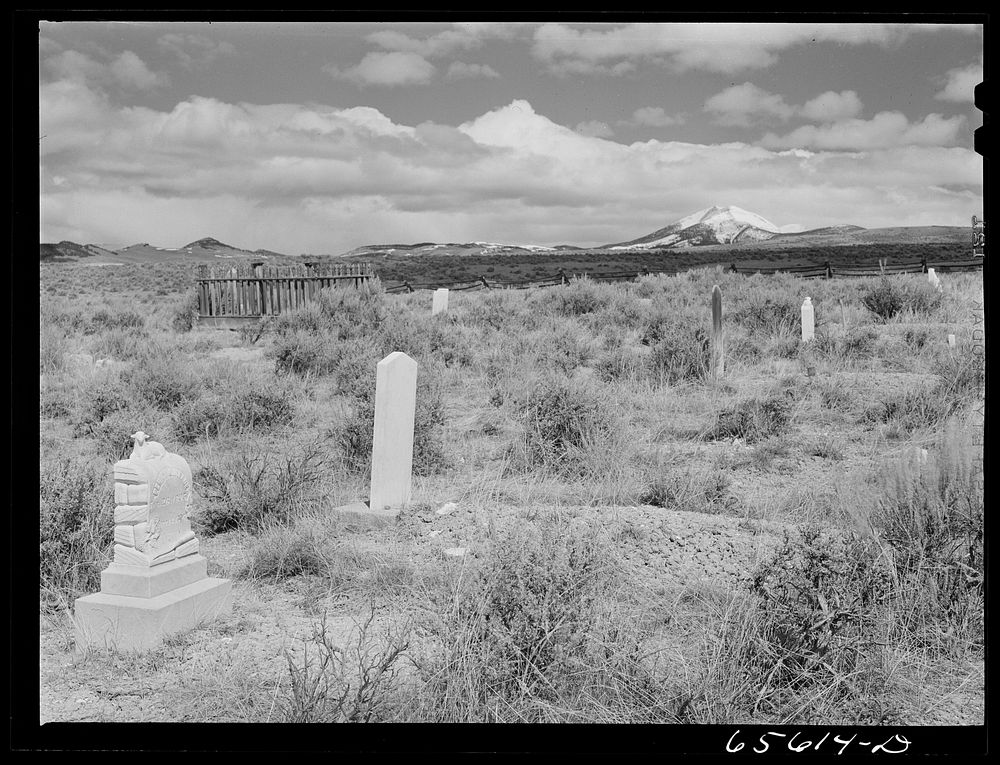 Bannack, Montana. Graveyard. Sourced from the Library of Congress.