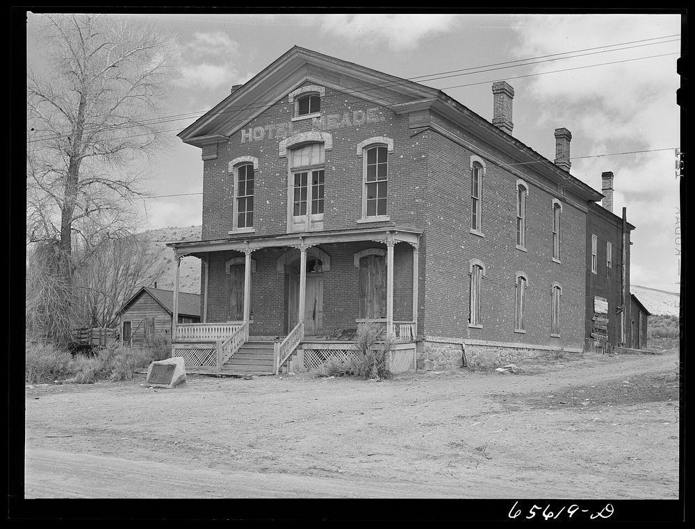 Bannack, Montana. Old hotel. Sourced from the Library of Congress.