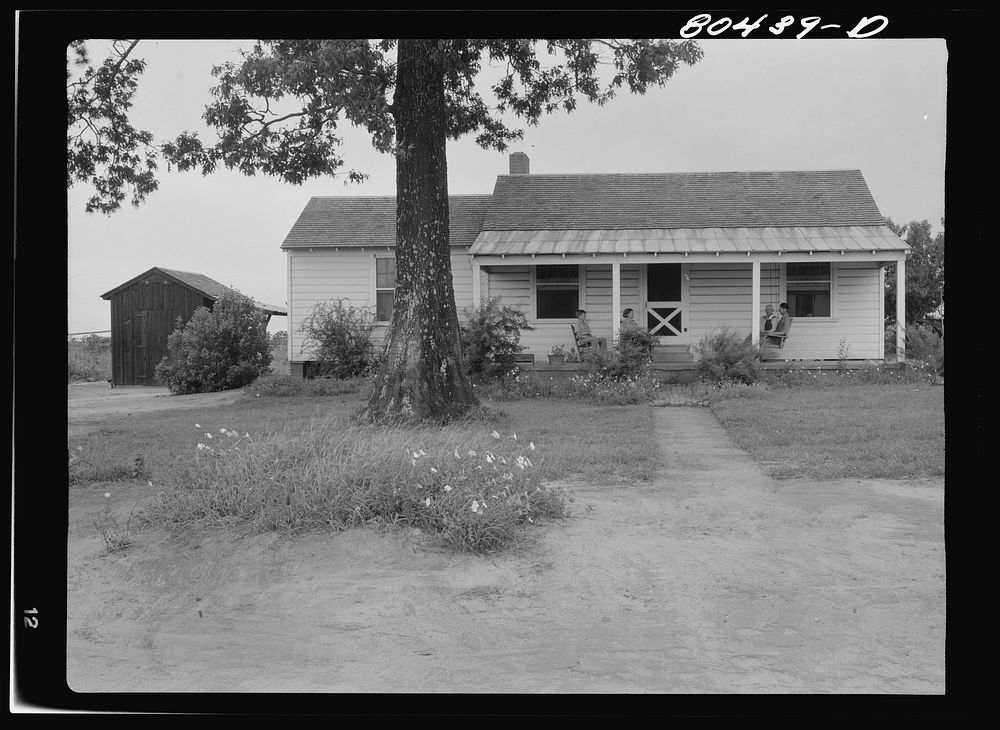 The Clark farmhouse built by FSA (Farm Security Administration). Coffee County, Alabama. Sourced from the Library of…